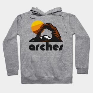 Retro Arches ))(( Tourist Souvenir National Park Design Hoodie